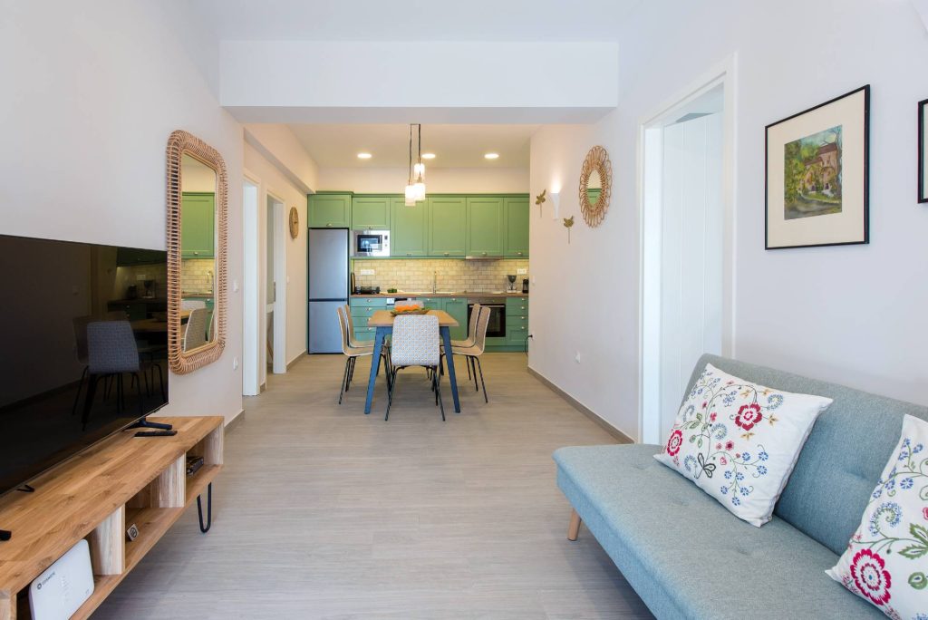 Lucky villas corfu kitchen downstairs 01
