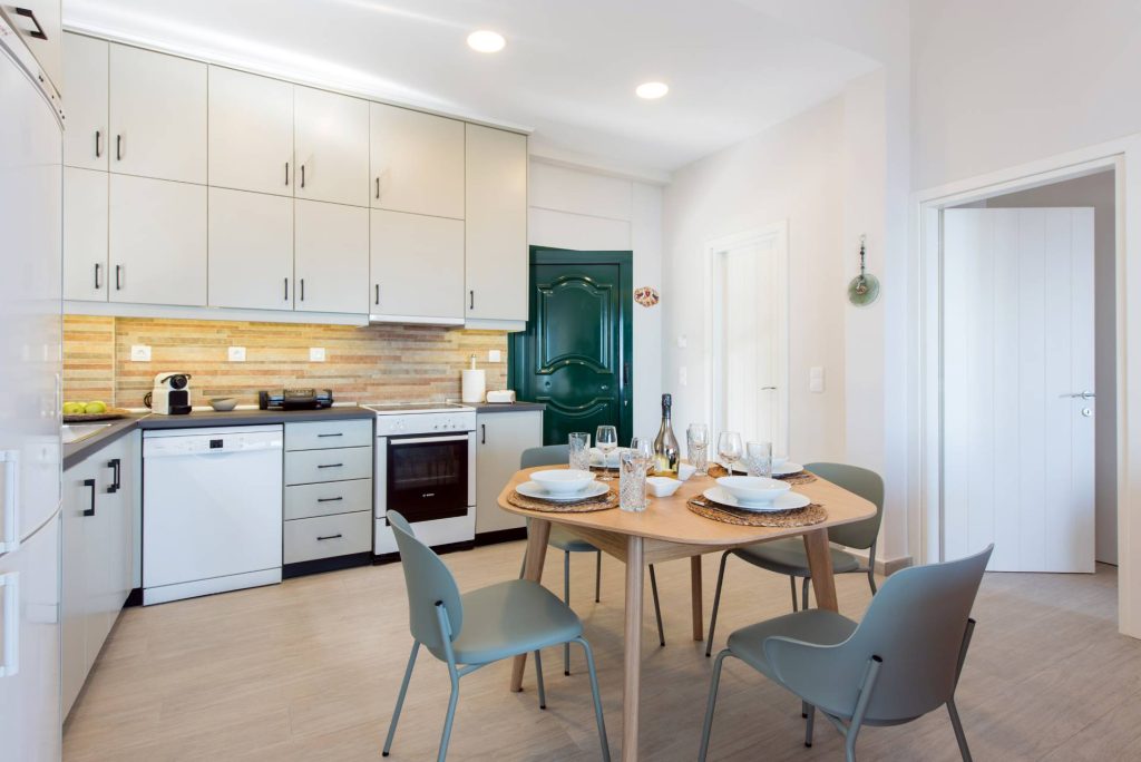 Lucky villas corfu kitchen upstairs 03