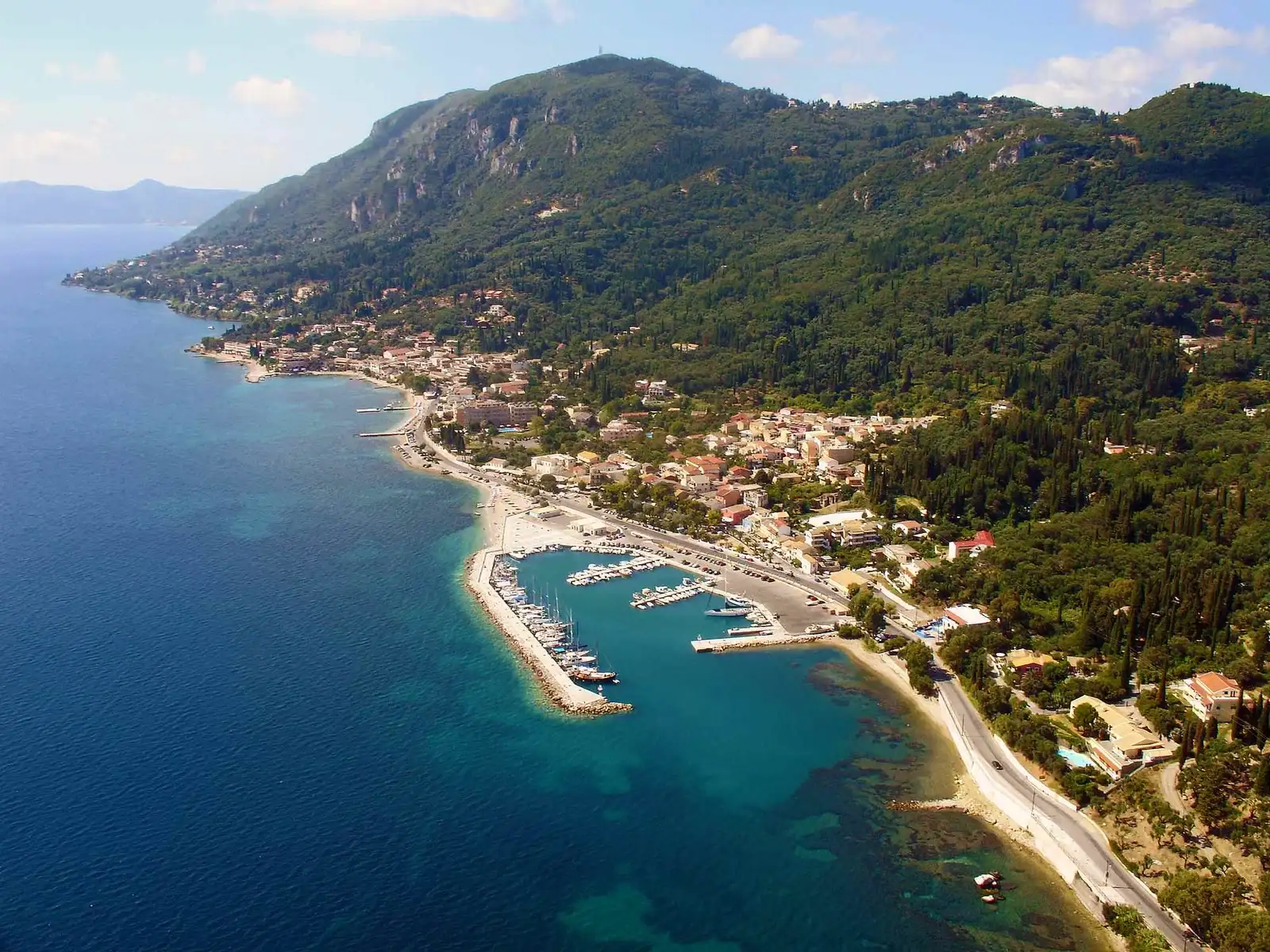 benitses view from aerial