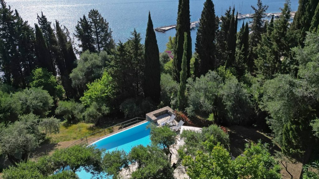 lucky corfu private villa benitses pool view 01